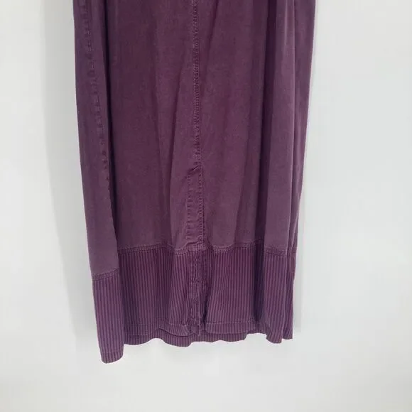 Vintage Amy K Su Tank Dress 1X Maxi Ribbed Pinafore Jumper Boho Travel - Picture 6 of 15